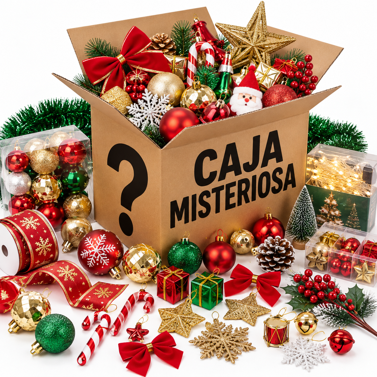 caja misteriosa navideña