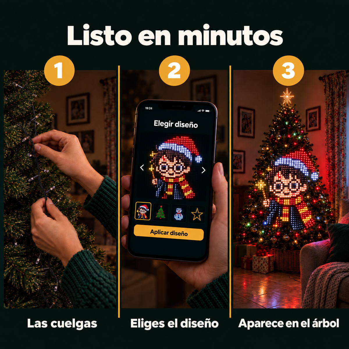 Luces Inteligentes para Árbol de Navidad