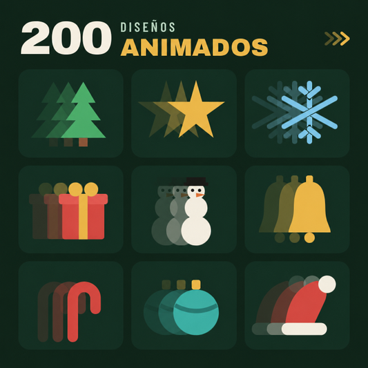 200 diseños animados